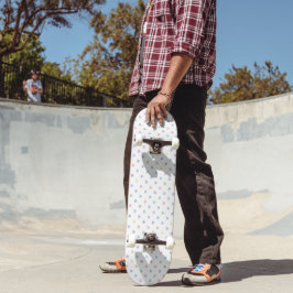 Minimalistisk mjukt pastell hjärtmönster mini skateboard bräda 18,5 cm