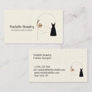 Minimalistisk Modedesigner Elegant Butiksmärke Visitkort
