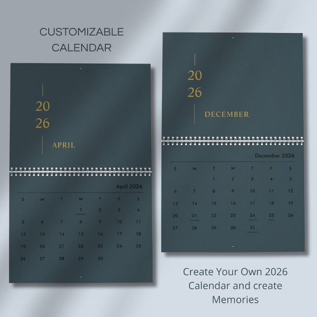 Minimalistisk Modern 2026 Väggkalender Kalender (Skapare uppladdad)