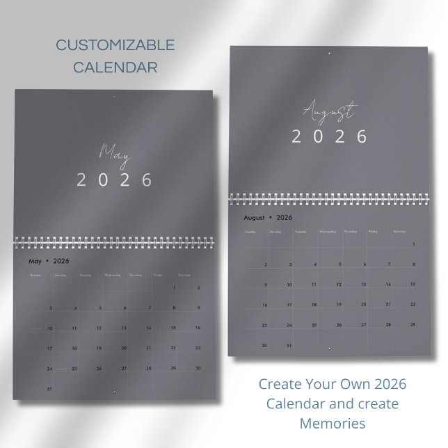 Minimalistisk Modern 2026 Väggkalender Kalender (Skapare uppladdad)