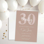 Minimalistisk Modern 30års födelsedag-partiinbjuda Inbjudningar<br><div class="desc">Denna minimalistiska typografi av 30års födelsedag är en perfekt för en modern födelsedagsfest. Den enkla designen har klassisk typografi med modern känsla. Anpassade i alla färg. Behålla designen minimal och elegant, som den är, eller anpassa den genom att lägga till egna bilder och teckningar. Om du vill göra en mer...</div>