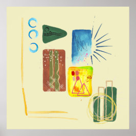 Minimalistisk modern Abstrakt Art Poster