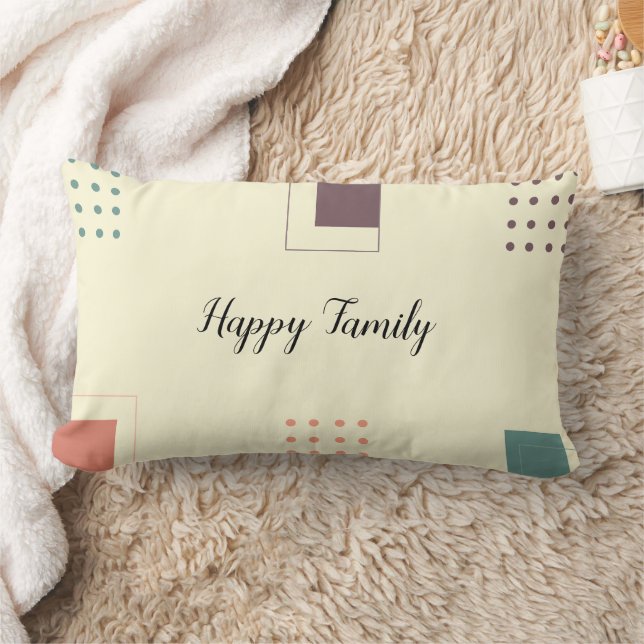 Minimalistisk modern Abstrakt konst i färgfull for Lumbarkudde (Filt)