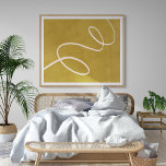 Minimalistisk modern Abstrakt konst i Gult Guld Poster<br><div class="desc">Den här unika väggkonsten poster en minimalistisk modern abstrakt-konst i gulten goldenrod.</div>
