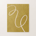 Minimalistisk modern Abstrakt konst i Gult Guld Pussel<br><div class="desc">Det här unika pusslet har en minimalistisk modern abstrakt-konst i gulten goldenrod.</div>