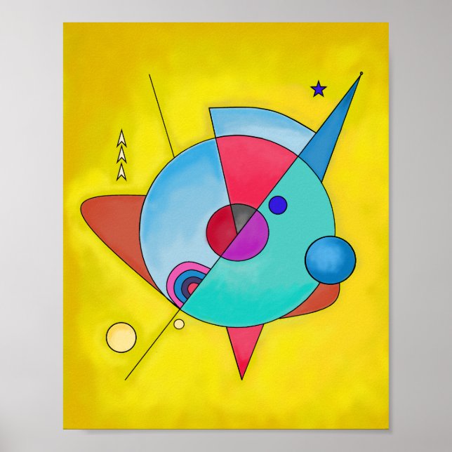 Minimalistisk Modern Abstrakt Konst Nr.5 Poster (Framsidan)