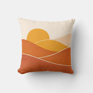 Minimalistisk modern abstrakt öken från mitten av kudde