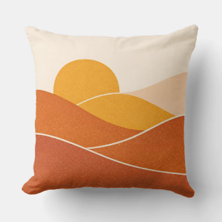 Minimalistisk modern abstrakt öken från mitten av kudde