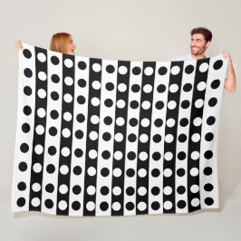 Minimalistisk Modern Abstrakt Svart och Vitt Enkel Fleecefilt
