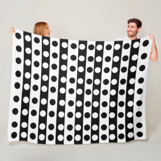 Minimalistisk Modern Abstrakt Svart och Vitt Enkel Fleecefilt