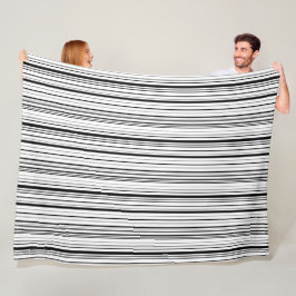 Minimalistisk Modern Abstrakt Svart och Vitt Enkel Fleecefilt