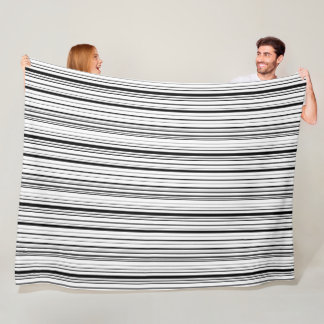 Minimalistisk Modern Abstrakt Svart och Vitt Enkel Fleecefilt