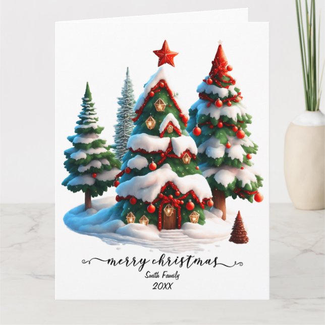 Minimalistisk Modern Anpassningsbar God Jul-Kort Kort (Framsida)