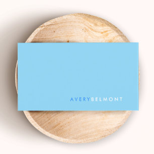 Minimalistisk modern Aqua Blue-Professionell Visitkort