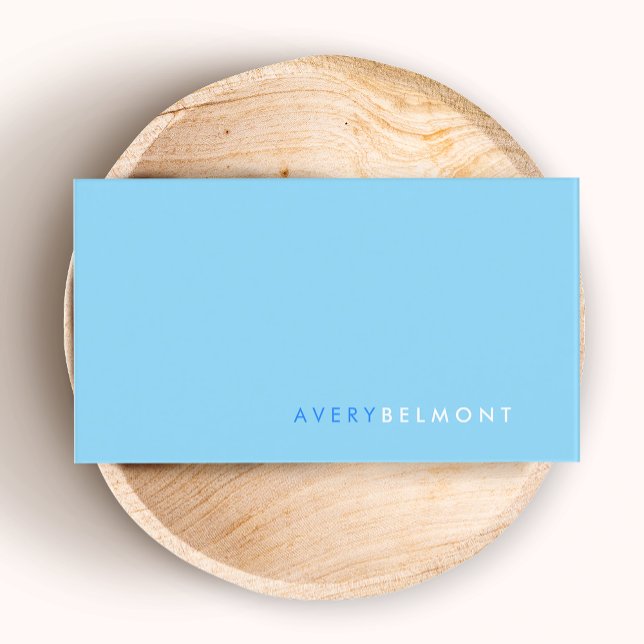Minimalistisk modern Aqua Blue-Professionell Visitkort (Skapare uppladdad)