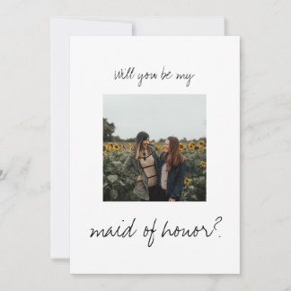 Minimalistisk modern är min maid of honor