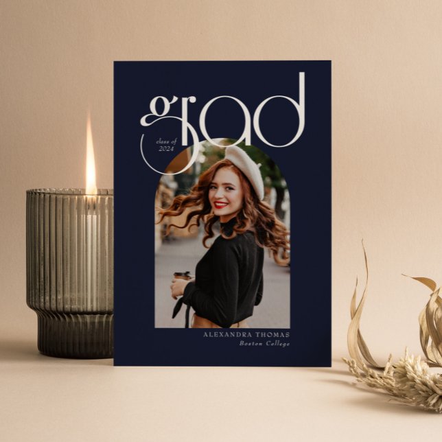 Minimalistisk modern Arch 5 Foton Studenten Inbjudningar (Skapare uppladdad)