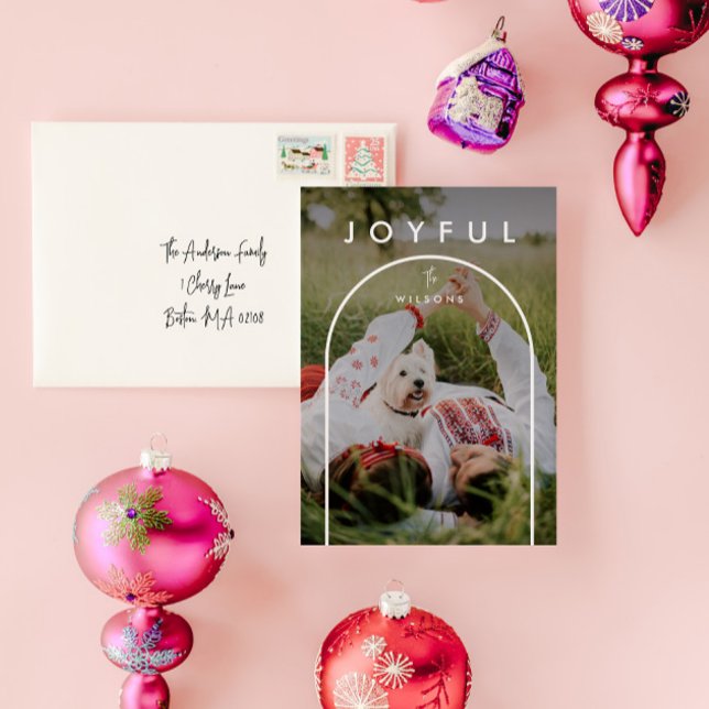 Minimalistisk Modern Arch-Fullt - julfoto Julkort (Skapare uppladdad)