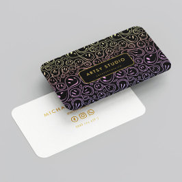 Minimalistisk Modern Art Studio-Kreativ Visitkort