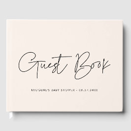 Minimalistisk modern babydusch gästböcker