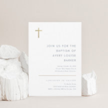 Minimalistisk modern baptism i Guld Kor