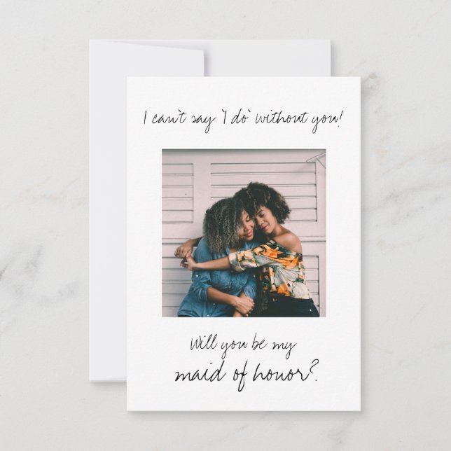 Minimalistisk modern Be min maid of honor-brud (Framsida)