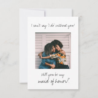 Minimalistisk modern Be min maid of honor-brud