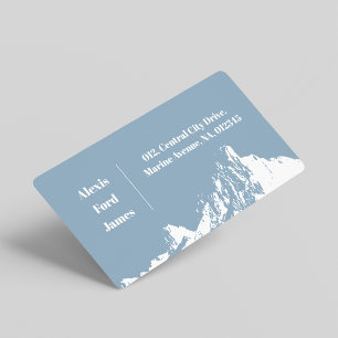 Minimalistisk modern bergsblå Isig Fraktsedel