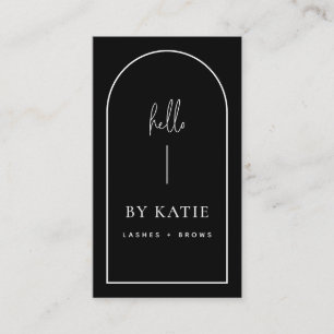 Minimalistisk Modern Black & White Arch Beauty Visitkort