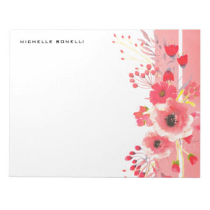 Minimalistisk Modern Blomma Anteckningsblock