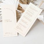 Minimalistisk Modern Boho Arch Bröllop Meny<br><div class="desc">Designad att samordna med för "Arches Minimalist" bröllopsinbjudan. Om du vill ändra information klickar du på Information. Om du vill flytta texten eller ändra storlek, teckensnitt eller färg klickar du på Redigera med Design Verktyg. Visa samlingslänken på den här sidan om du vill se alla matchande objekt i den här...</div>