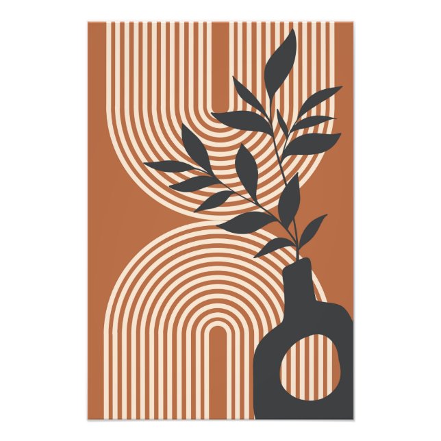 Minimalistisk modern boho-stil-väggkonst fototryck (Framsidan)