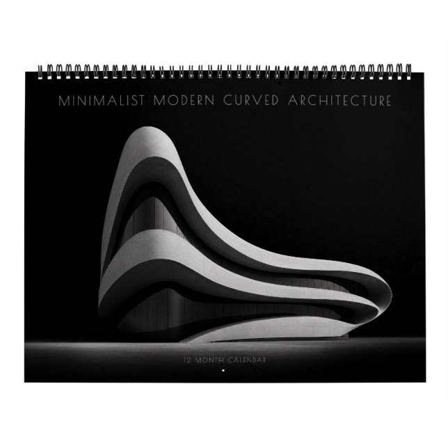 Minimalistisk modern böjd arkitektur kalender (Omslag)
