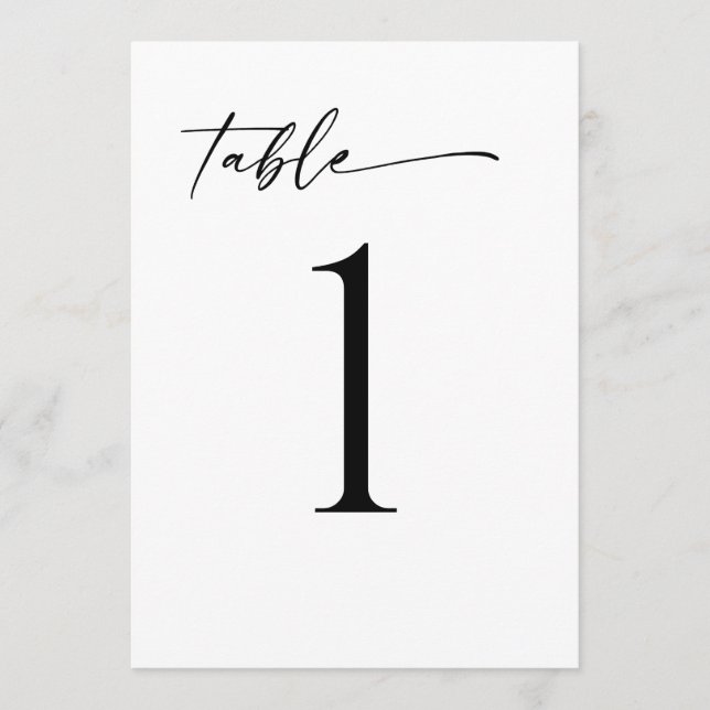 Minimalistisk Modern Bordnummer (Framsida)