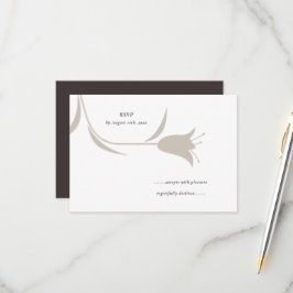 Minimalistisk Modern Bröllop | Neutral Greige Blom OSA Kort
