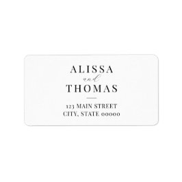 Minimalistisk Modern Bröllop-Returadress Adressetikett