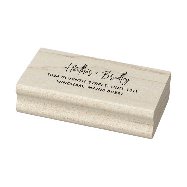 Minimalistisk Modern Bröllop-Returadress Stämpel (Stämpel)