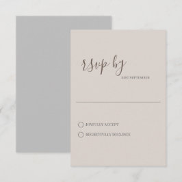 Minimalistisk modern bröllops-RSVP-kort OSA Kort