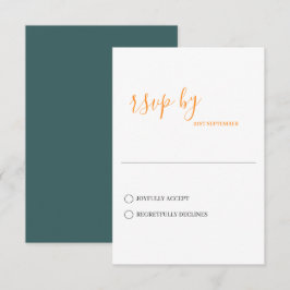 Minimalistisk modern bröllops-RSVP-kort OSA Kort