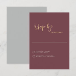 Minimalistisk Modern Bröllops-RSVP-Kort OSA Kort