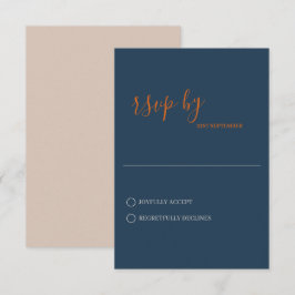 Minimalistisk Modern Bröllops-RSVP-Kort OSA Kort