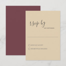 Minimalistisk modern bröllops-RSVP-kort OSA Kort
