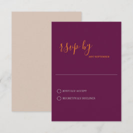 Minimalistisk Modern Bröllops-RSVP-Kort OSA Kort