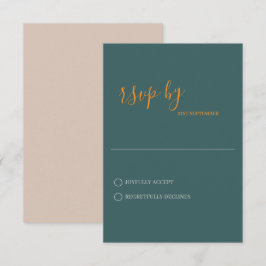 Minimalistisk modern bröllops-RSVP-kort OSA Kort