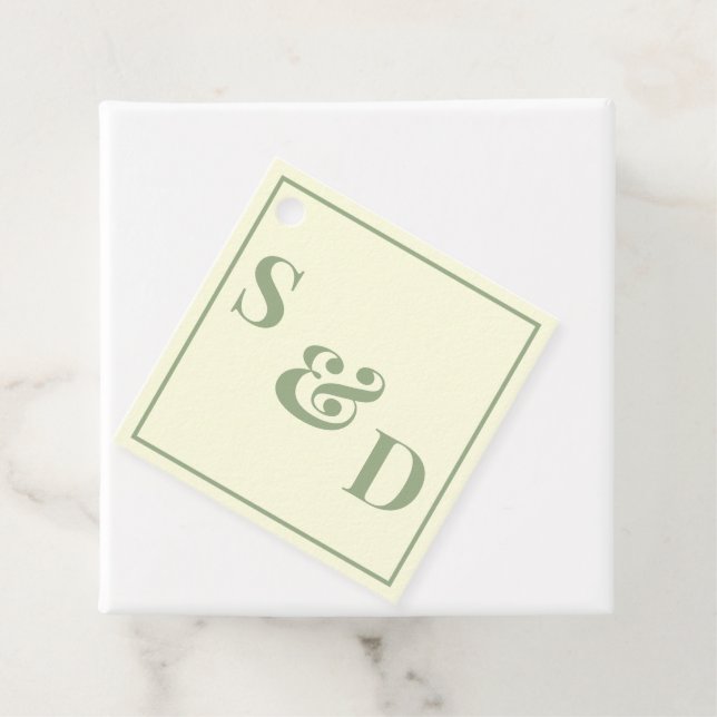 Minimalistisk Modern Bröllopsdesign Gåvor Etiketter (På plats)