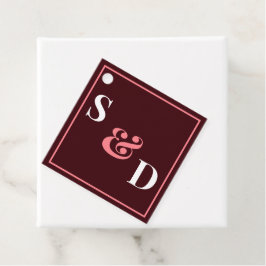 Minimalistisk Modern Bröllopsdesign Gåvor Etiketter