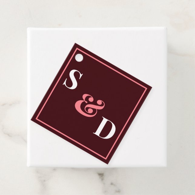 Minimalistisk Modern Bröllopsdesign Gåvor Etiketter (På plats)