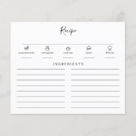 Minimalistisk Modern Bröllopsdusch Infogningskort 