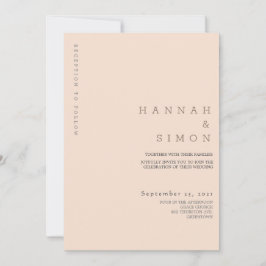 Minimalistisk modern bröllopsinbjudan
