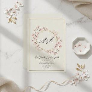 Minimalistisk Modern Bröllopsinbjudan – Elegant JP Inbjudningar
